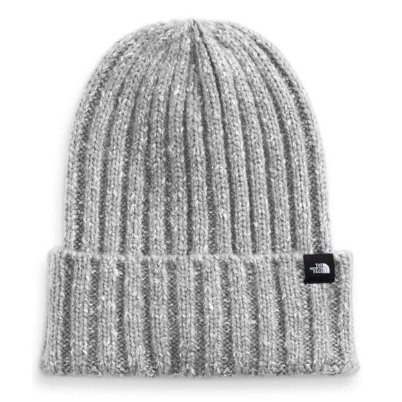 The North Face Chunky Rib Beanie. Flight Grey Heather NWT - Picture 1 of 4